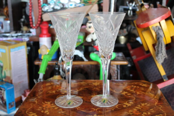 2 Waterford Crystal Bridal Toasting Glasses